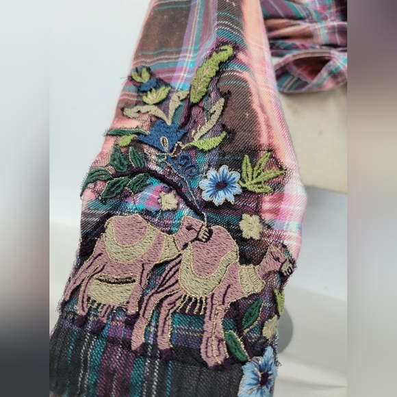 Pat Benatar Upcycled Rock Band Flannel - Picture 11 of 12